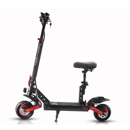 Kugoo G2 Pro Off-Road Capable E-Scooter front left view with adjustable seat
