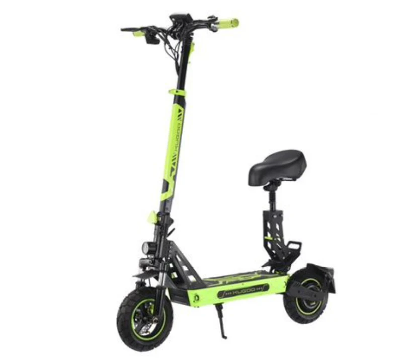 Kugoo G2 Pro Plus electric scooter with removable seat in green