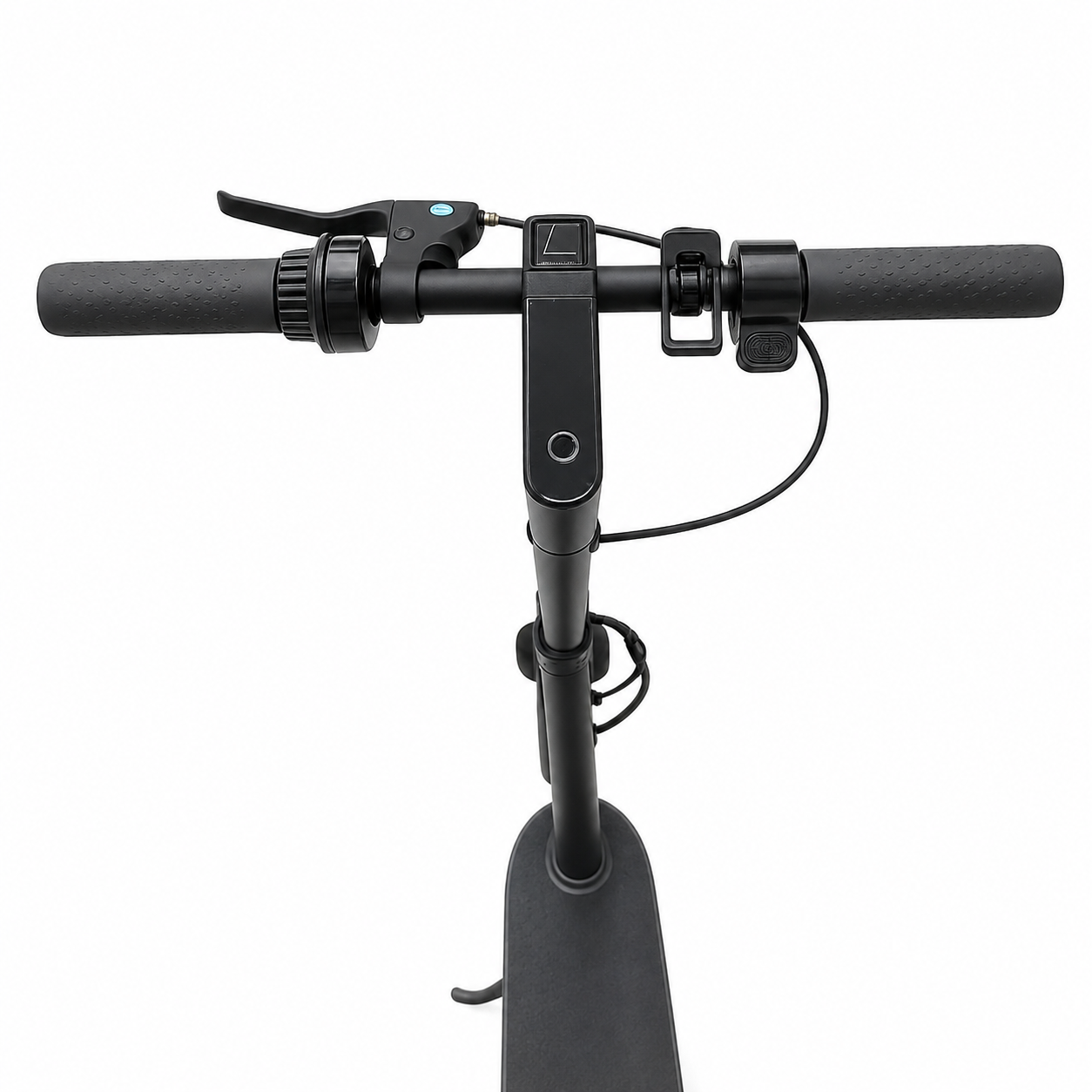 G30 MAX Foldable Electric Kick Scooter LCD display, handlebar controls and throttle close-up
