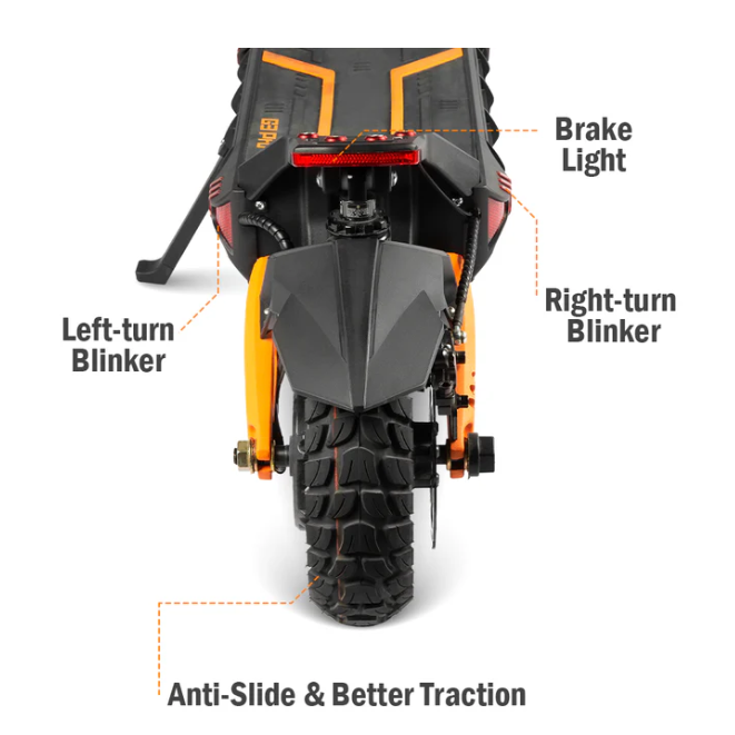 Kugoo G3 Pro – Rear tire, Brake Light & Turn Signals