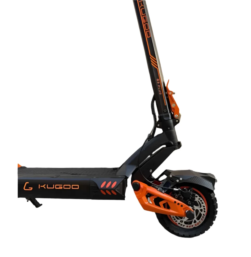 Kugoo G3 Plus electric scooter front wheel suspension and disc brake