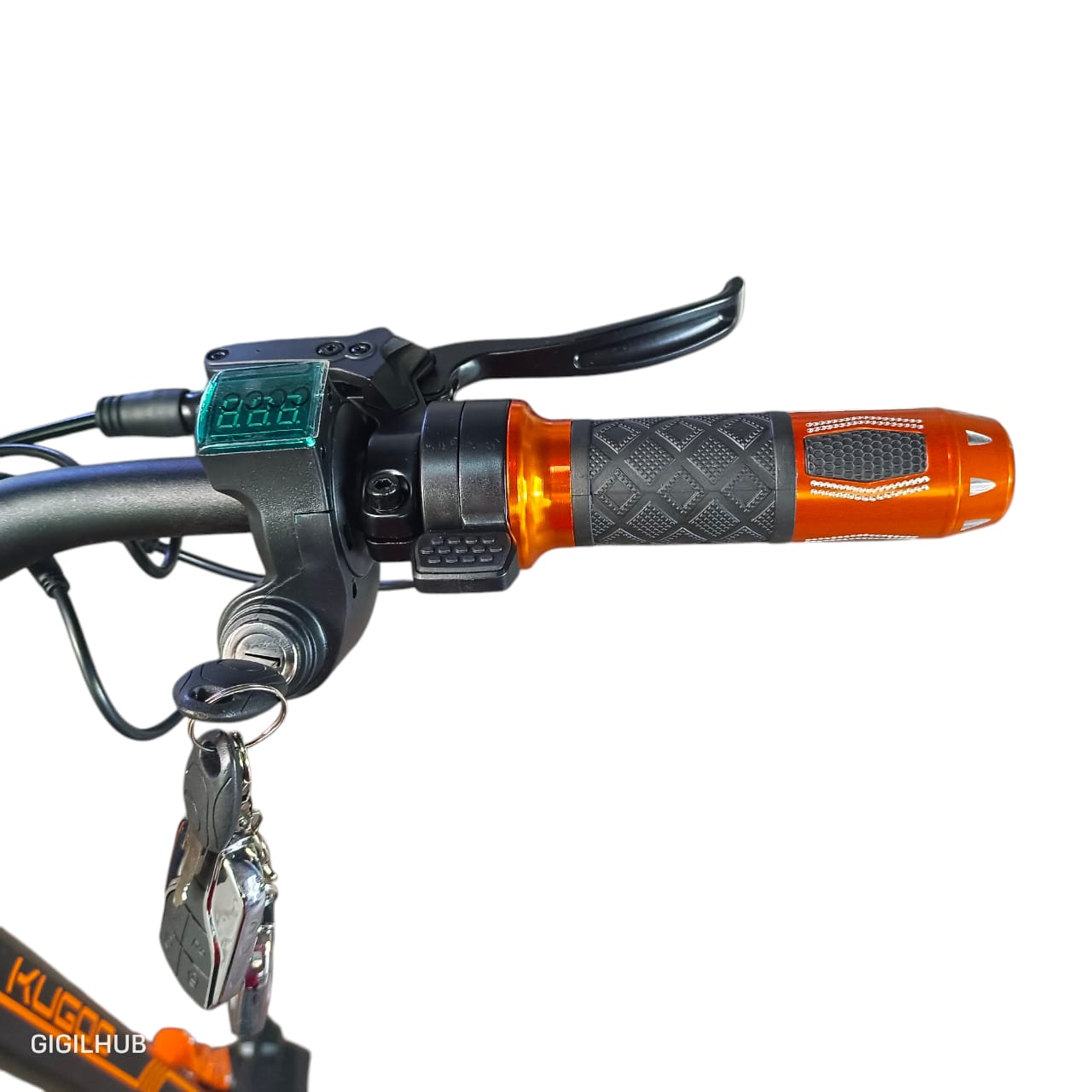 Kugoo G3 Plus electric scooter throttle display and handlebar controls