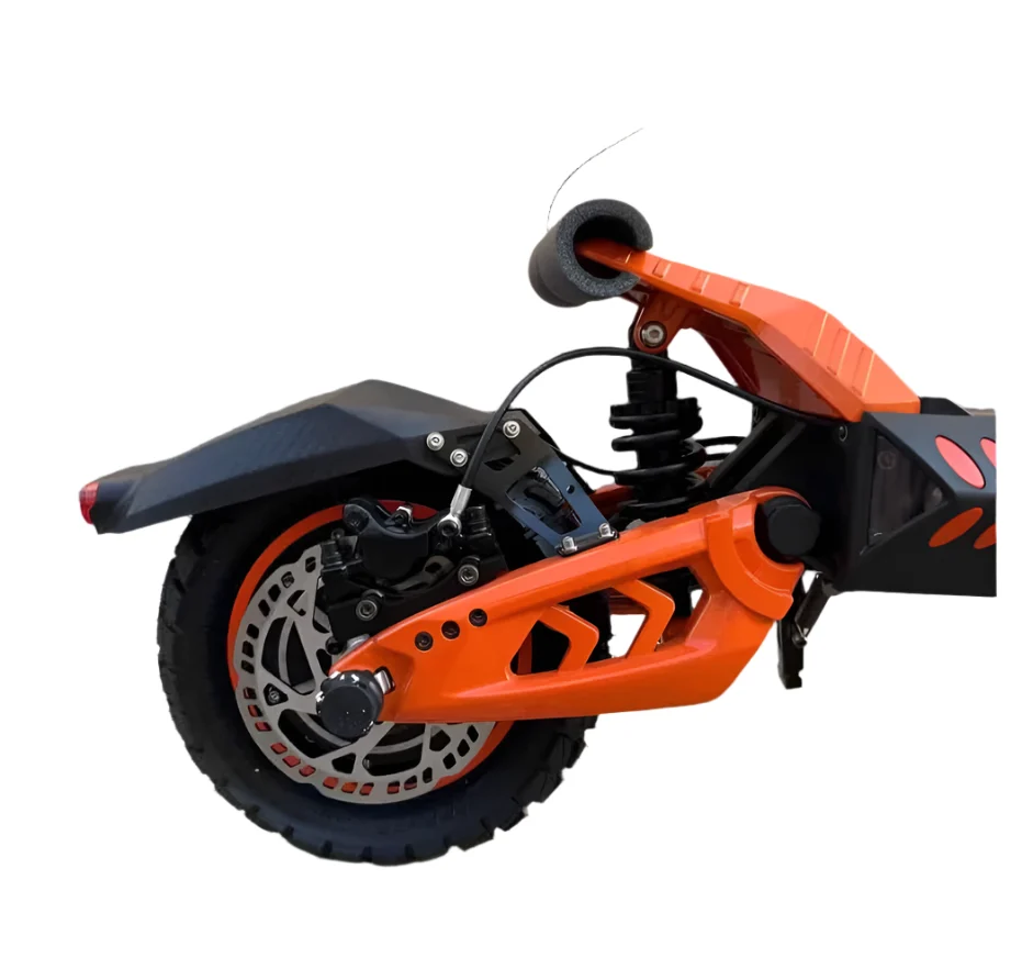 Kugoo G3 Plus dual motor electric scooter rear wheel and suspension
