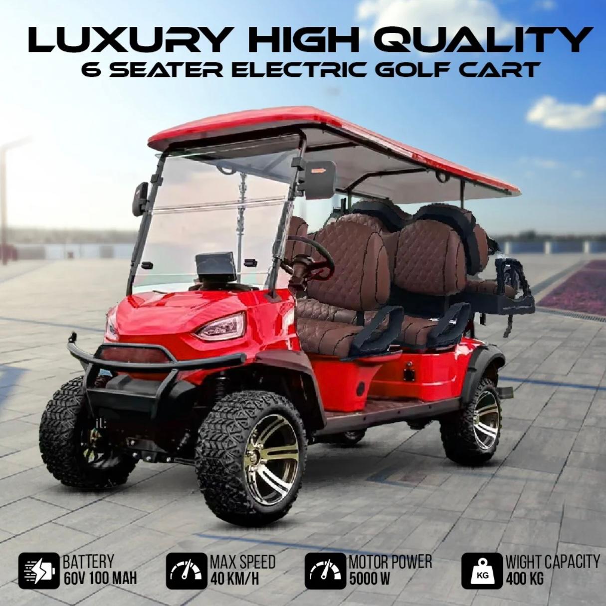 GIGILHUB Six Seater High Quality Golf Cart With Sound Bar