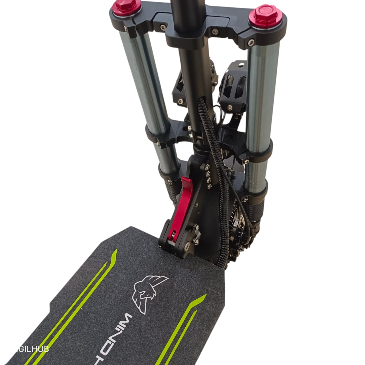 WindHorse H2 foldable steering mechanism close-up