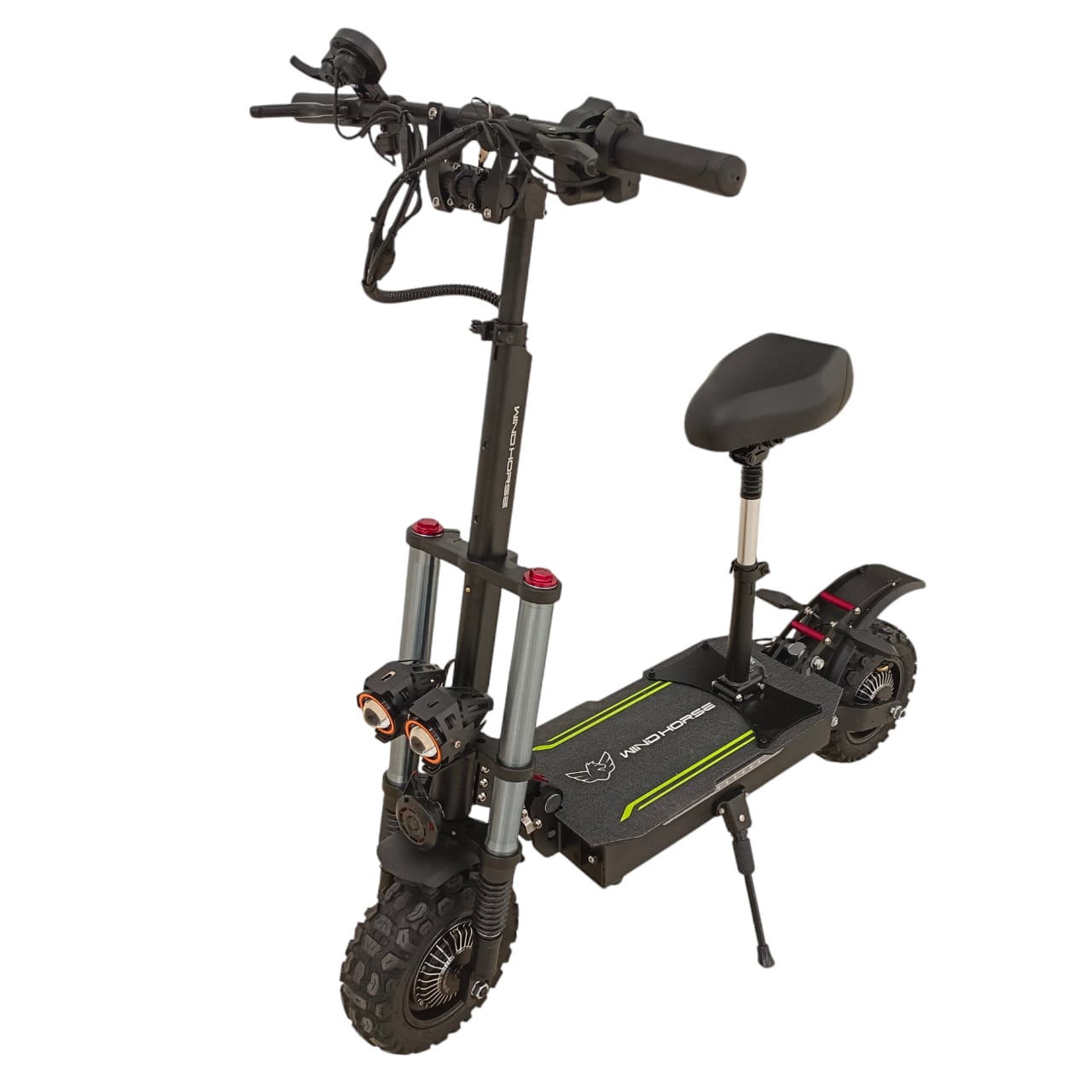 WindHorse H2 dual motor off-road e-scooter front angle view