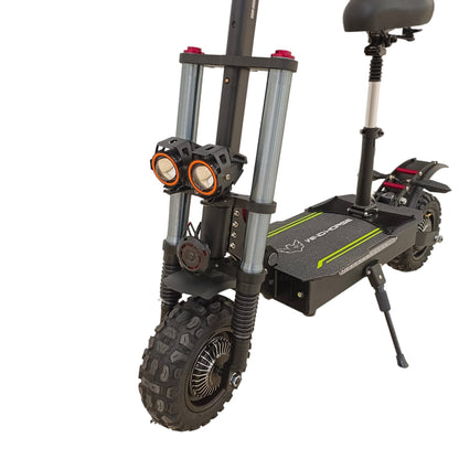 WindHorse H2 dual front suspension and LED headlights