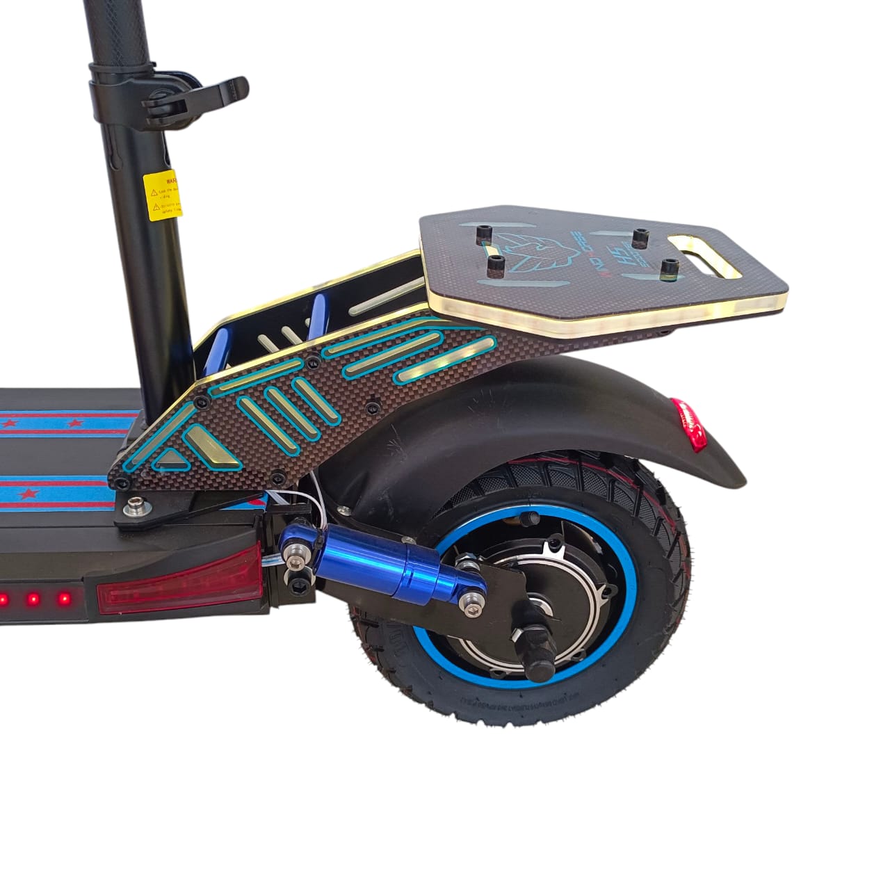 H5 Plus E-Scooter Back Spoiler and suspension