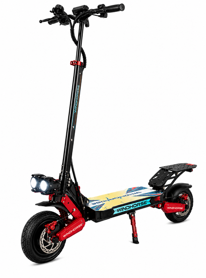 WindHorse H7 electric scooter front angle red