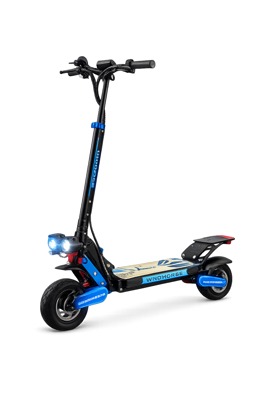 WindHorse H7 electric scooter front angle blue