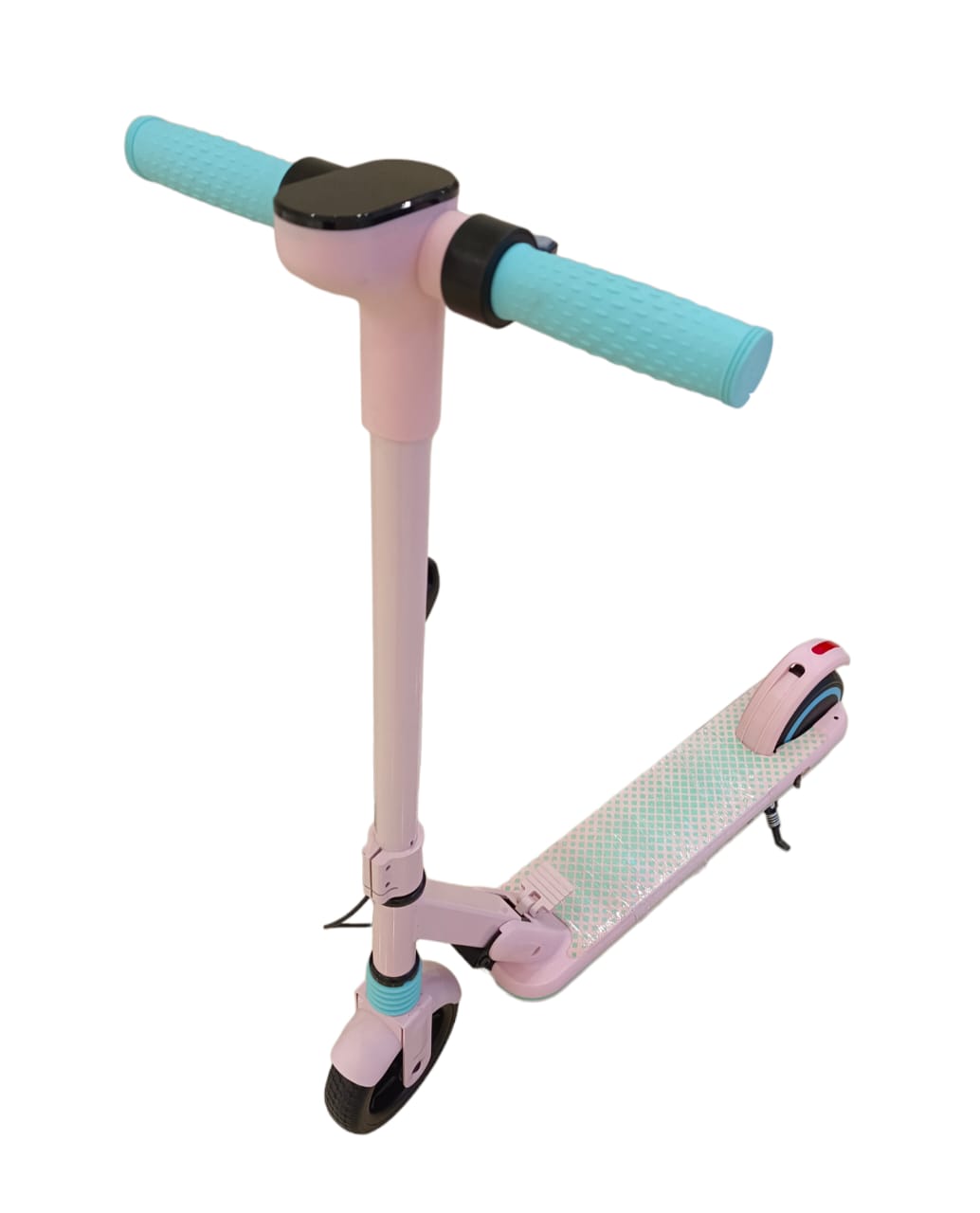 Kids Folding E-Scooter, Light pink, Left Side View