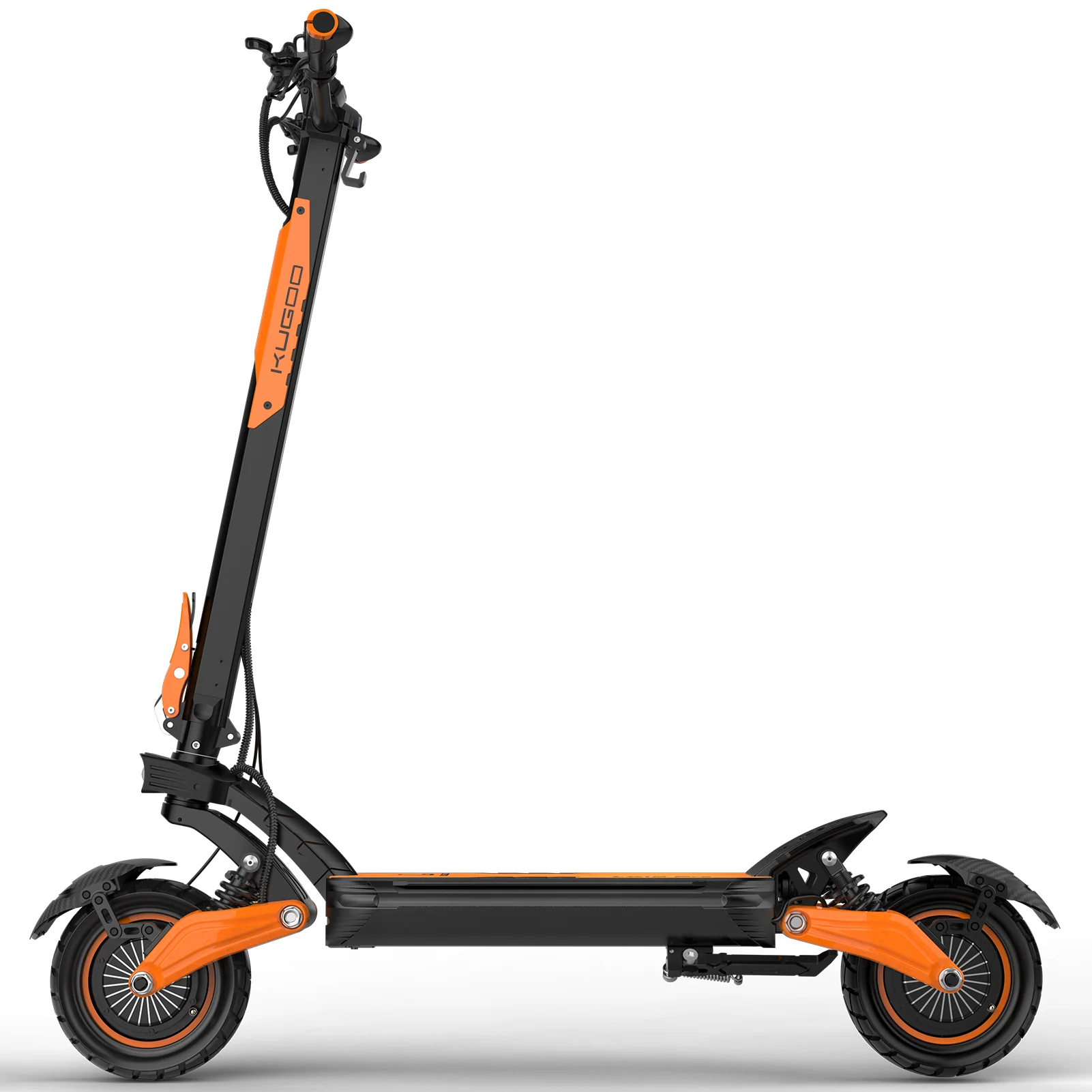 Kugoo LX10 Pro high performance dual motor e-scooter side profile with dual suspension