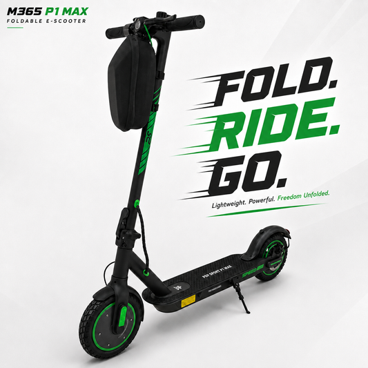 M365 P1 MAX foldable electric scooter for adults with compact portable design