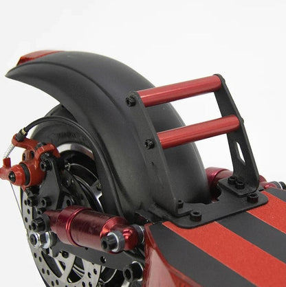 Rear Tire and disc brake view alongwith  rear fender