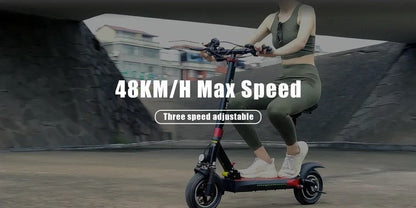 lifestyle image with rider riding scooter
