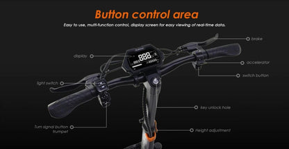 Kugoo M5 Pro Digital Speedometer Close-Up and hnadle bar controls