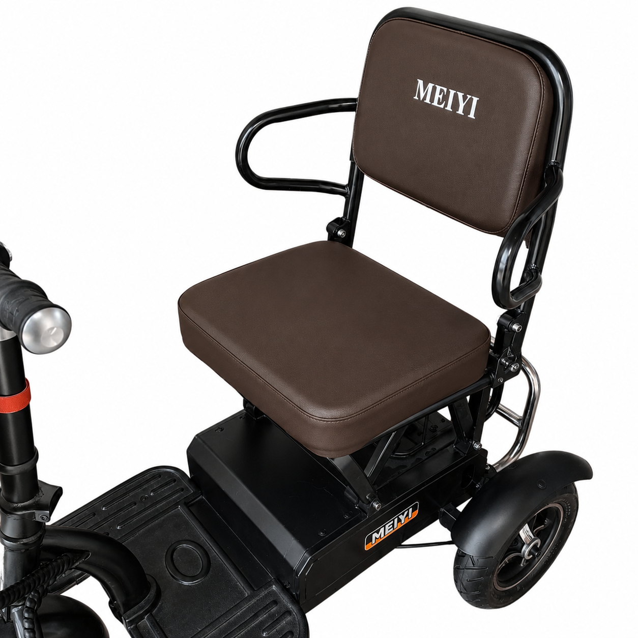MM-01 Mobility Scooter rear seating and folding mechanism close-up