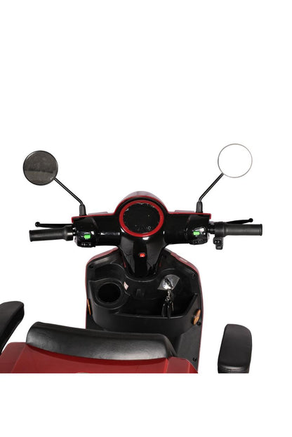 CM-02 Tri Wheel Mobility E-Bike digital dashboard and handlebar controls