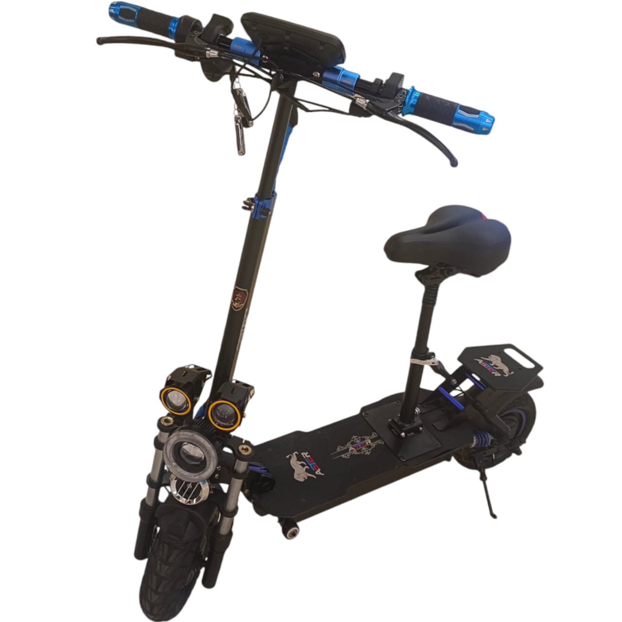Q5 Pro-1 2000W E-Scooter front three-quarter view blue color
