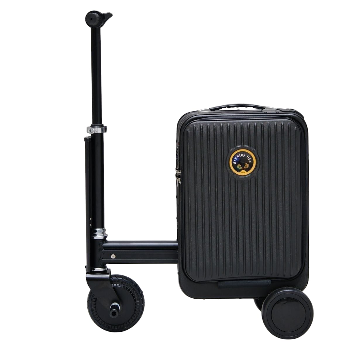 Electric Ride-On Suitcase 20L Black full side profile