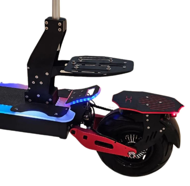 T5 Monster rear motor, footrest and taillight detail