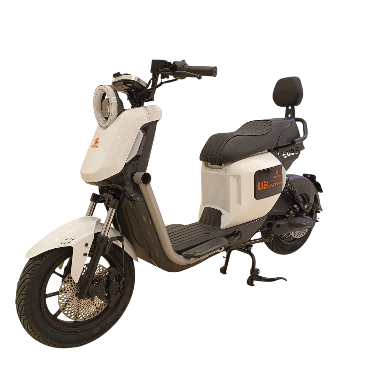 U002A Moped Style Two Seater E-Bike left front view
