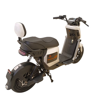 U002A Moped Style Two Seater E-Bike rear angle