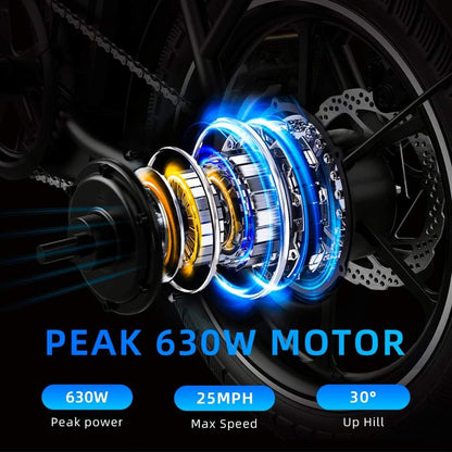 WindHorse W2A 630W peak brushless rear motor performance illustration
