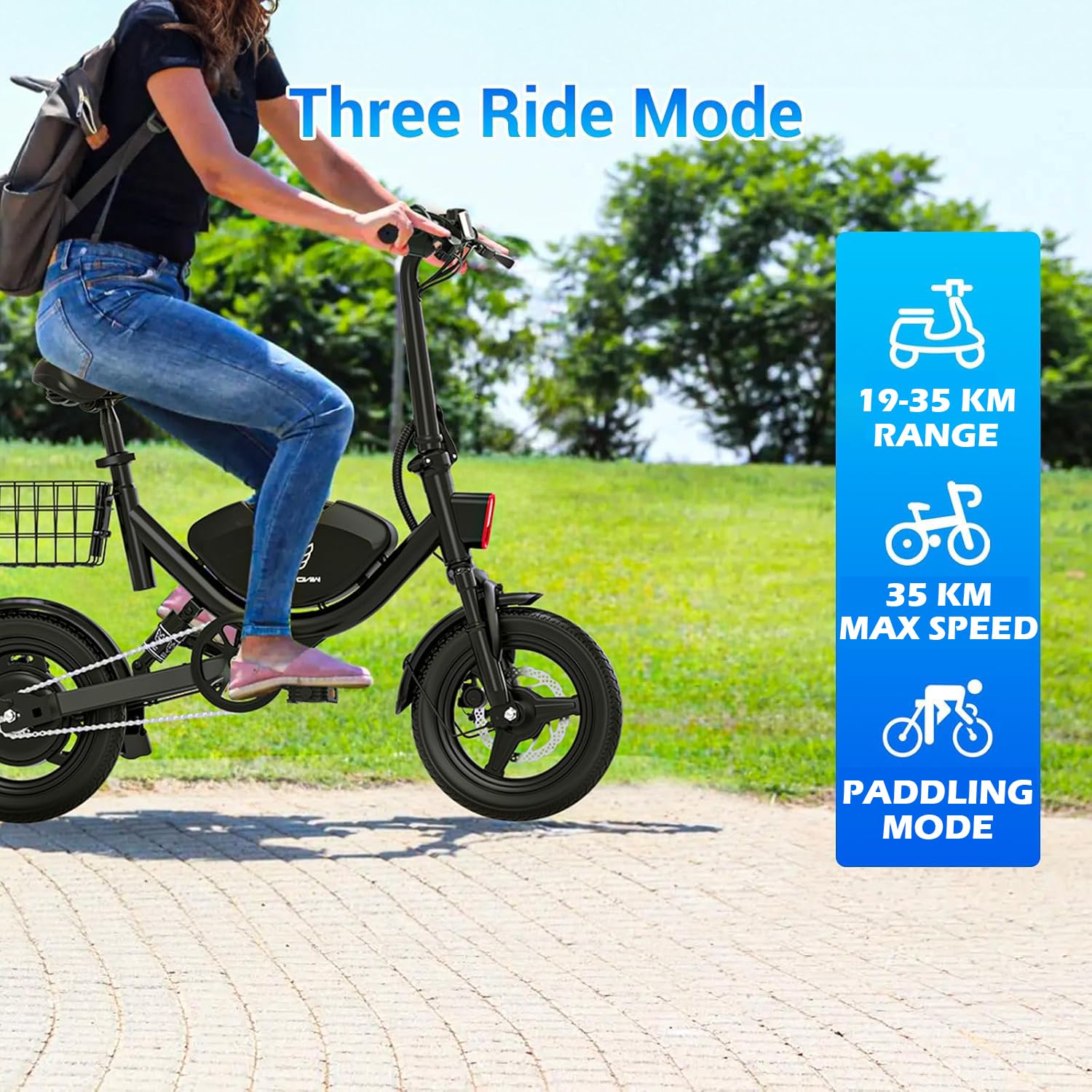WindHorse W3 hybrid E-Bike with electric assist and manual pedal riding modes
