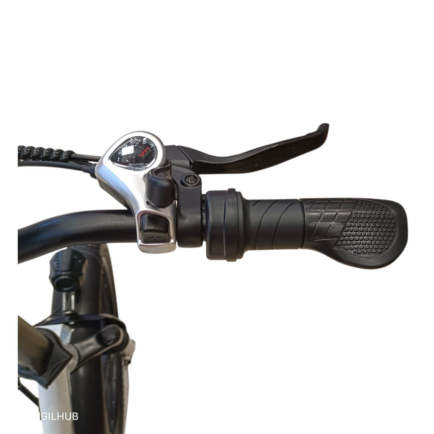 WindHorse W4B hybrid e-bike Shimano 7-speed gear shifter
