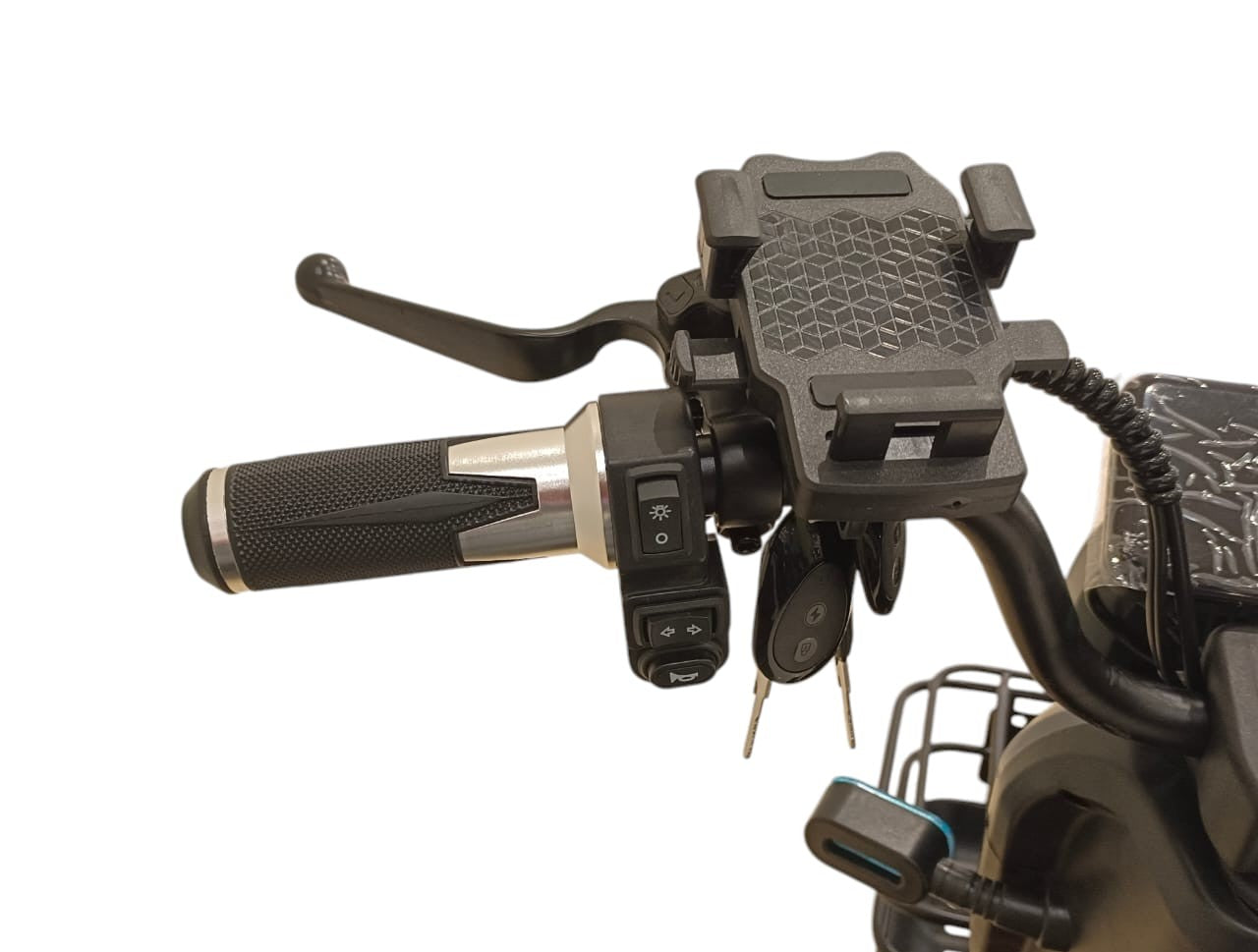 RockFlock W7 Electric Trike Left Handlebar Controls with Mobile Holder