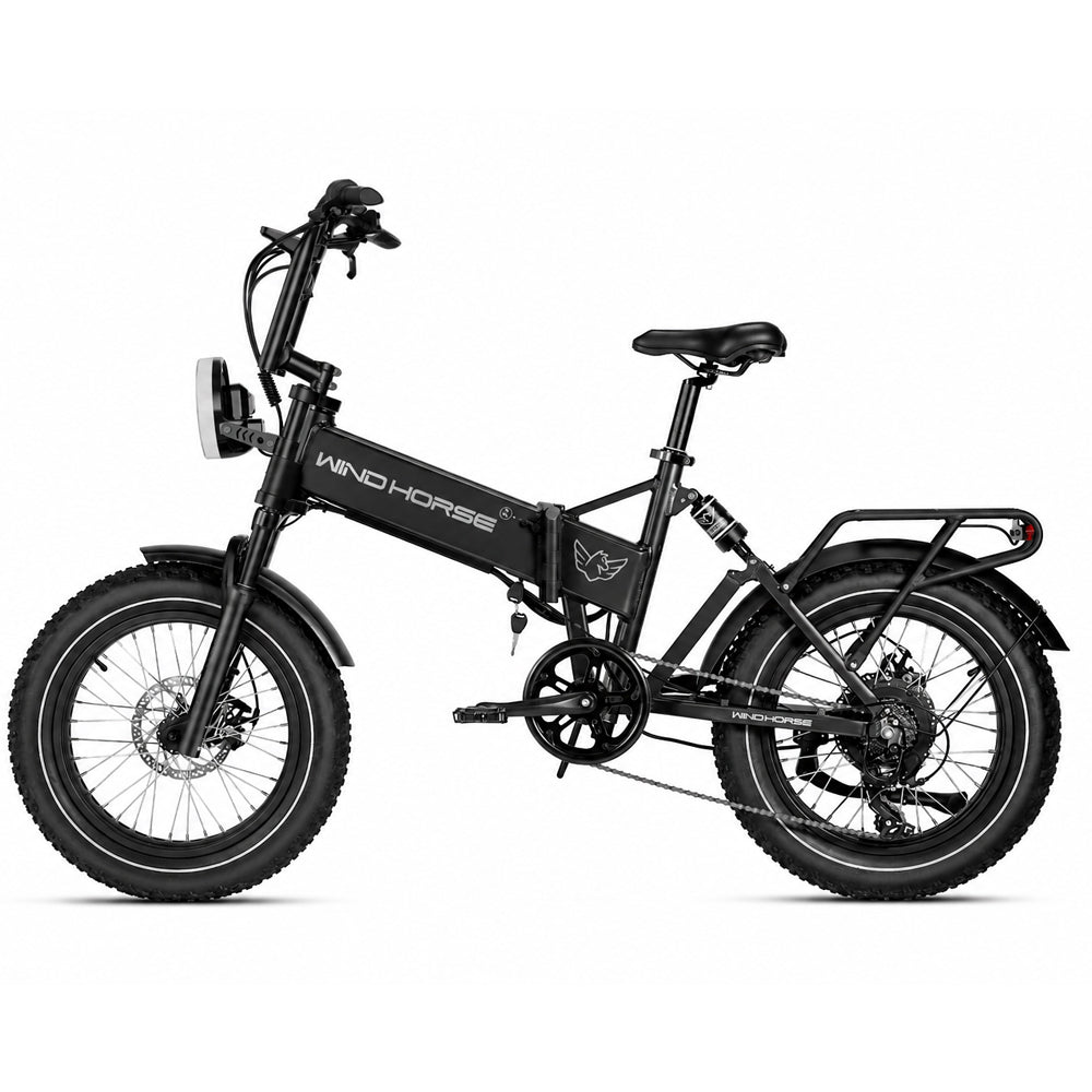 WindHorse WO Pro electric folding hybrid fat tire bike side view