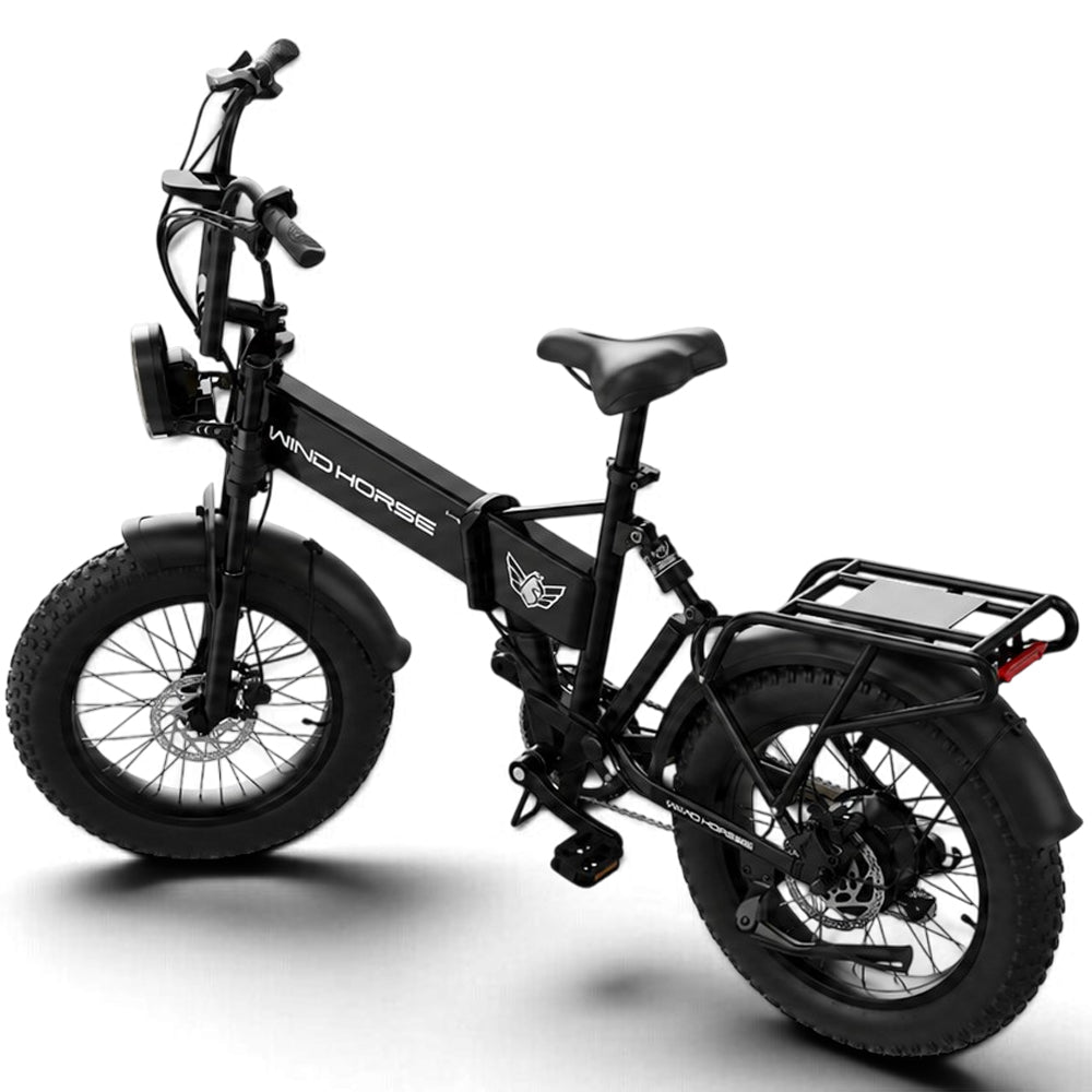 WindHorse WO Pro foldable fat tire electric bike with rear cargo rack