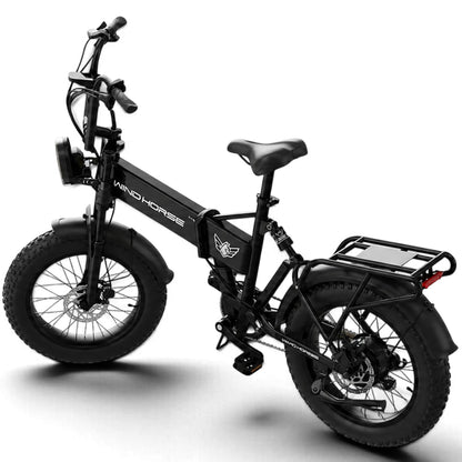 WindHorse WO Pro foldable fat tire electric bike with rear cargo rack
