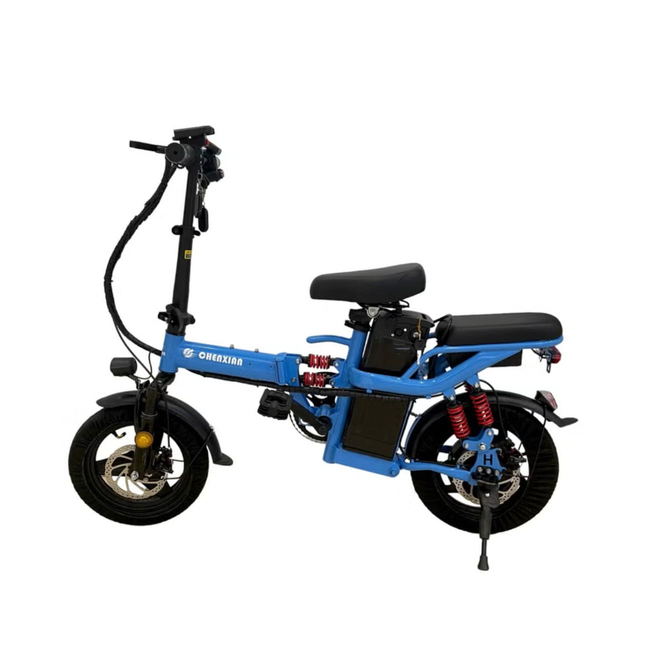 Two Seater Folding E-Bike with Pedals & Detachable Battery