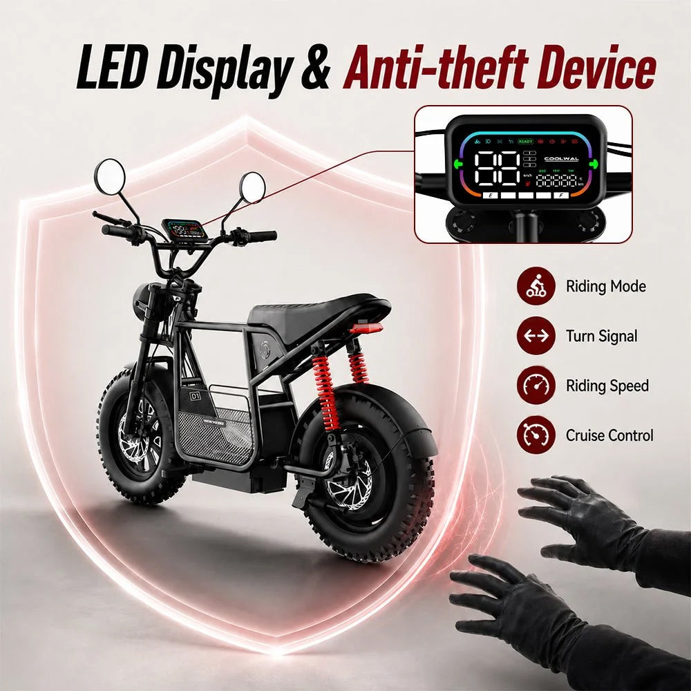 WindHorse D1 electric bike with LED display and anti-theft system