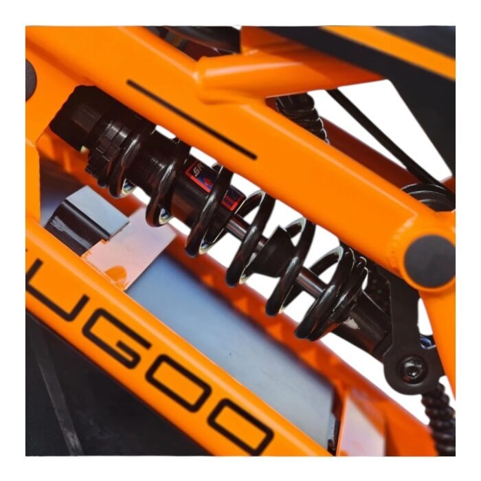 Kugoo Wish 02 Pro rear hydraulic suspension close-up for off-road riding