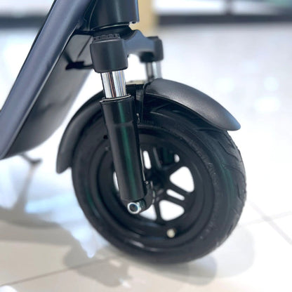 X11 MAX electric scooter front suspension with 10-inch tubeless tire