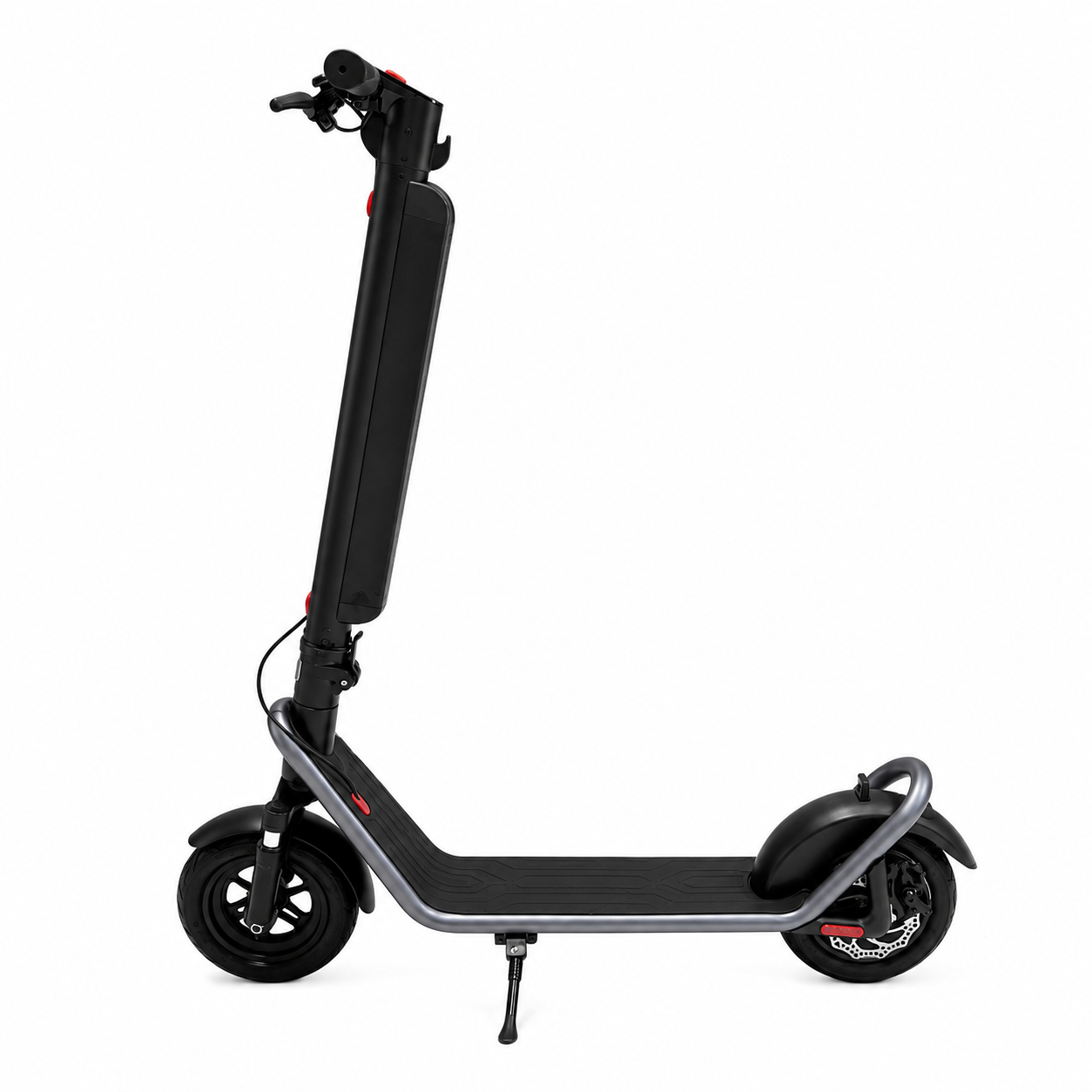 Crony X11 MAX electric scooter side view with 10-inch tires and removable battery