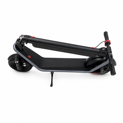 X11 MAX foldable e-scooter in compact folded position with detachable battery