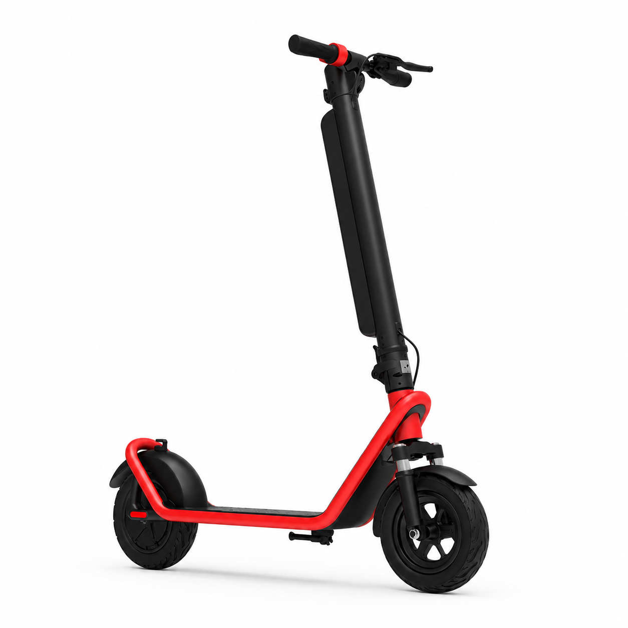 X11 MAX red foldable electric scooter with suspension and 10-inch tubeless tires