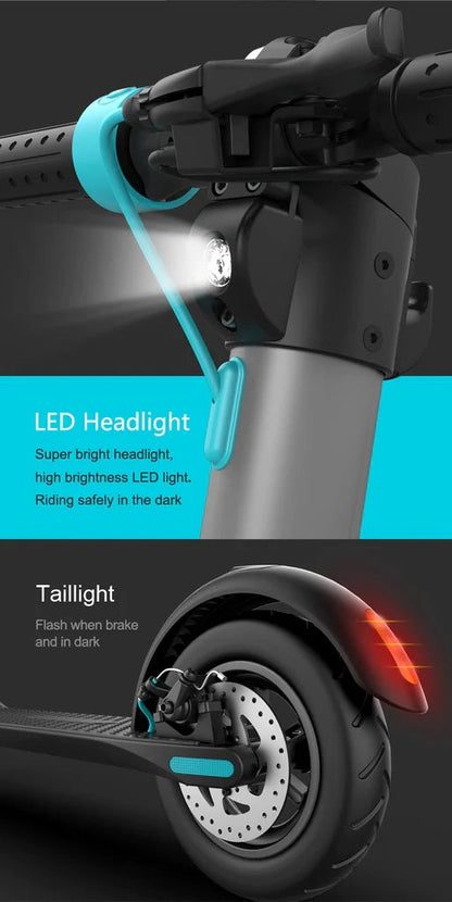 X7 electric scooter LED headlight and rear brake tail light