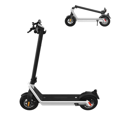 CRONY X9 Plus Foldable E-Scooter silver side view with folding design