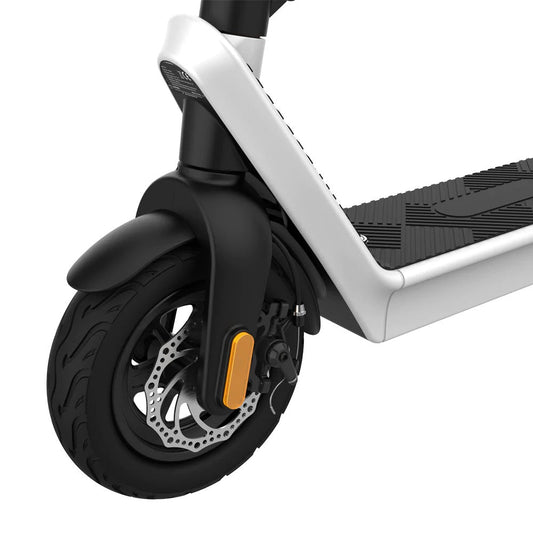 X9 Plus electric scooter front wheel with disc brake and wide tyre