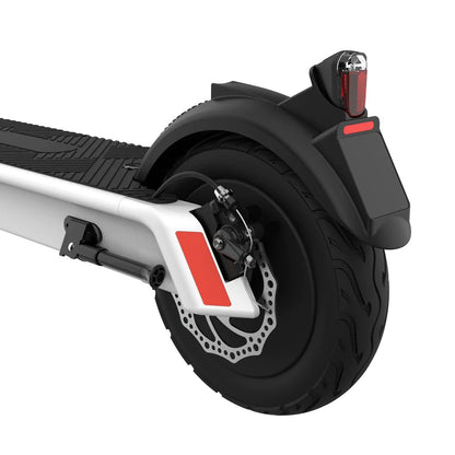 X9 Plus electric scooter rear wheel with disc brake and brake light