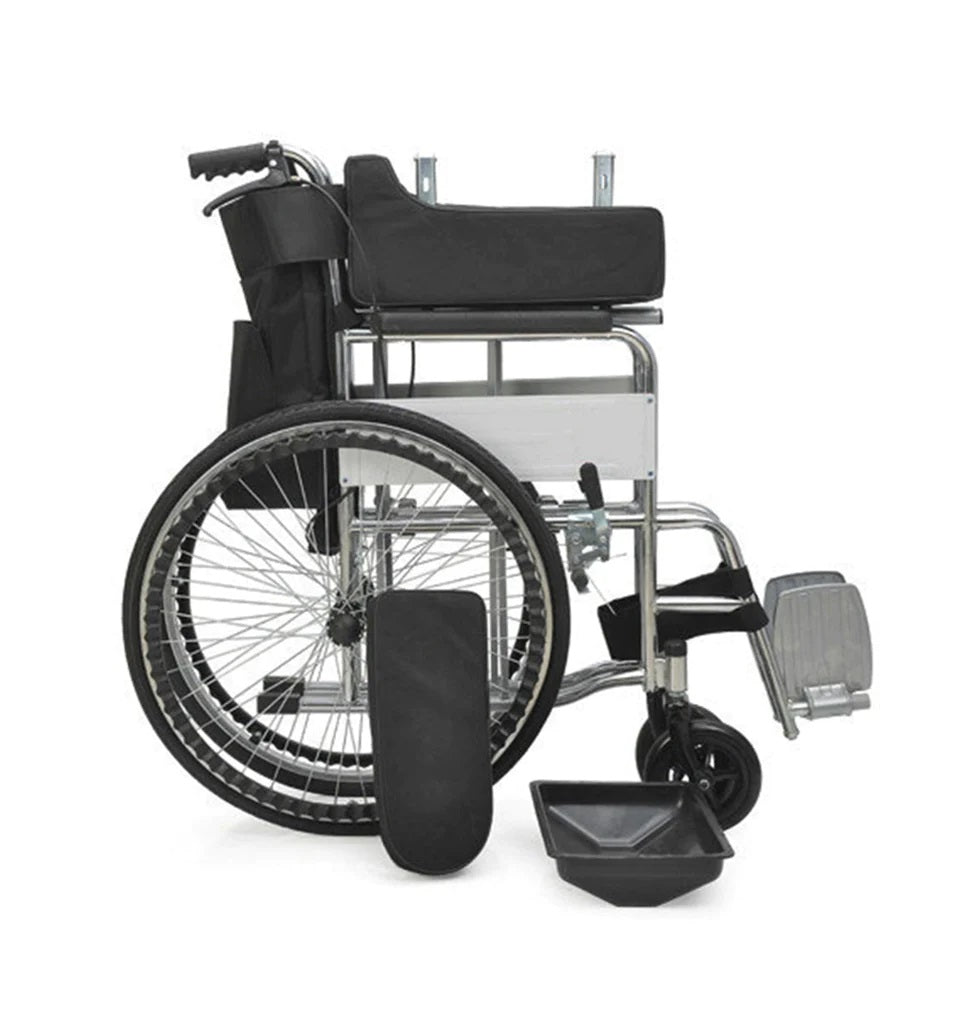 XT-T007 Manual Wheel Chair with toilet convenient, Folding view