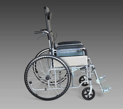 XT-D004 Manual Wheel Chair With Toilet Convenient, Side View