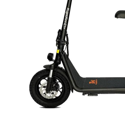Kugoo C1 Plus electric scooter front suspension and disc brake detail