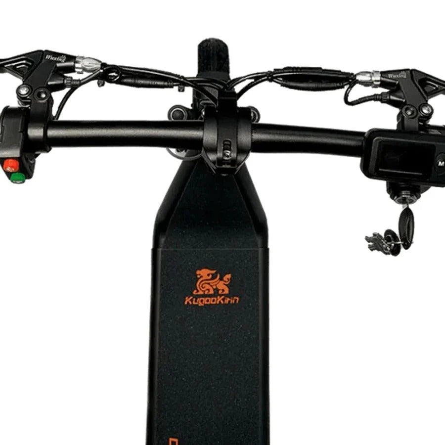 Kugoo C1 Plus electric scooter handlebar controls and LCD display