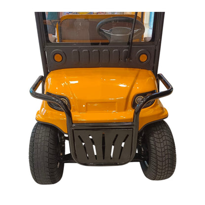 Front view of V7 Electric Cargo Vehicle with LED headlights and protective bumper